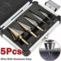 스텝드릴 / 5pcs 세트 / 알루미늄 케이스 / 코발트, 5개
