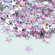 글리터 스팽글 꾸미기 미술 재료 부자재 별 연한핑크 200p DIY패키지 교구