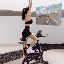 멜킨 스마트 스핀바이크 18kg 가정용 실내자전거 스피닝 즈위프트 게임 사이클 운동기구, 바닐라