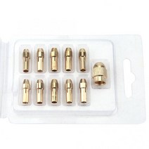 11Pcs 0.5-3.2mm 4-Jaw 구리 드릴 콜렛 척 세트 미니호환 어댑터 전기 그라인더 드릴에 대 한 Knurled 콜 릿 모자