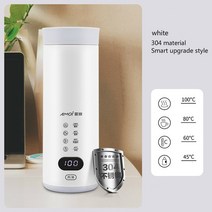 약탕기 가정용 업소용 한약 도자기 중탕기 대용량 홍삼 달임기 전기 탕약기 110V ~ 240V 휴대용 전기 온수, 01 White digital displa
