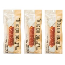 Think your dog teeth 딩고 오리우유 껌 130g, 연어맛, 3개