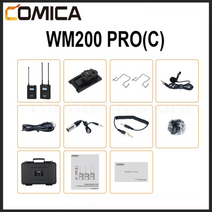 1인 개인 방송 전문 고감도 콘덴서 마이크세트 크리에이터 BJ 유튜브 팟캐스트 무선 대, wm200 pro(c)