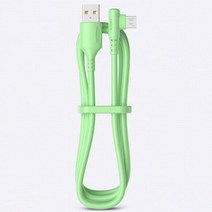 원룸공기청정기 3A 빠른 충전 마이크로 USB 팔꿈치 케이블 용 삼성 샤오미 화웨이 휴대 액세서리 충전기 172577, green_0.25 메터