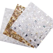 욕실벽보드 현관타일 붙이는타일 화장실 데코 접착식, 2cm 오일 플라워쉘 - 뒷면 접착식