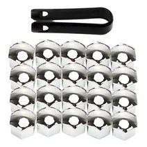 휠 너트 호환 Alfa Romeo 159 Giulietta GT Mito Spider Brera 용 17mm 자동차 휠 너트 캡 보호 커버 알파, 04 은