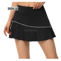 SHENGBO에어 인테이크아웃 테니스 스커트 포켓 헬스골프 여성 스커트