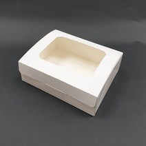 오즈패키지 깔끔한 화이트 마카롱 선물디저트 케이스 박스 다쿠아즈 쿠키 8구/10구 10매