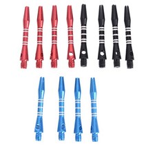 다트 12 개몫 알루미늄 합금 다트 샤프트 35mm 알루미늄 스템 샤프트 3 색 블랙 + 블루 + 레드 2ba 스레드 다트 교체, 12개