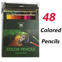 그림 36/48/72 색 나무 색연필 학교 미술 문구 아티스트 유화 연필 드로잉 스케치 용품, [02] 48 color