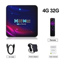 미디어박스 미디소프트 영상재생 미디어플레이어 H96Max V11 안드로이드 스마트 TV 박스 4G 32GB 64GB HD, 02 4G 32G_01 미국 플러그