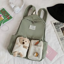 중학생 중학생 책가방 여학생 배낭