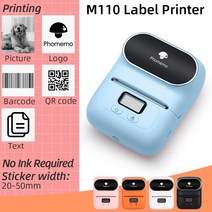 가격표라벨기 스티커인쇄기Phomemo M110 라벨 메이커 기계 무료 앱 지원 iOS 및 안드로이드 홈 비즈니스 사, 05 Black M110