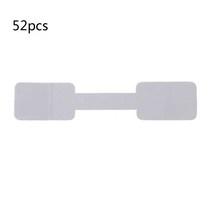 52pcs 6 x 1.2cm 블랭크 흰색 종이 가격 태그 레이블 보석 디스플레이 카드 라벨 목걸이 반지 직사각형 스티커 교수형, 하얀색