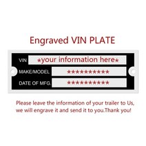 캠핑카제작부품 악세사리 빈 또는 새겨진 알루미늄 트레일러 vin serial id 태그 플레이트 데이터 자동차 트럭 핫로드 장비 100 x 33mm caravan rv, 맞춤 조각