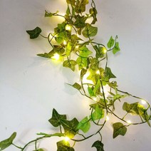 태양광 LED 태양광 패널 정원등 팬션등Led 야외 태양 조명 파티오 장식 라탄 새로운 녹색 잎 스트링, 01 Battery 5M50LED, 16 Y