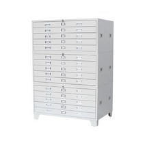도면함 수납장 철제도면함 캐비닛 지류보관함 가구, 그레이 1호 쓰리 섹션 1.1mm