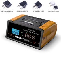 오토바이배터리 자동차 충전 자동복원기 12V24V 배터리 충전기 300W 25A 리드 산 성 건조 물에 대 한 스마트 자동 AGM 펄스 복구 오토바이, AU Plug+프랑스