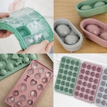 쏙쏙빠지는 실리콘몰드 13종 왕얼음틀 아이스볼 간마늘보관 얼죽아 하이볼얼음 큐브틀 다이소, 그린