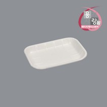 사각 펄프 접시 종이 몰드 트레이 12호 화이트 1000개