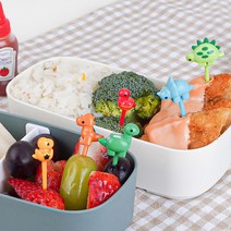 인블룸 도시락 꾸미기 데코픽 과일꽂이-공룡 6P, 공룡6p