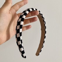 제니블링 체크 헤어밴드 헤어끈 머리띠 머리끈