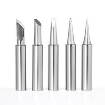 납땜기 5/10Pcs 땜 인두 팁 실버 재 작업 스테이션 헤드 전기 용접, 01 Silver-5pcs