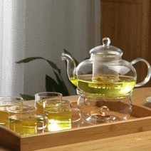 투명한 내열유리 꽃차 티포트 230ml/400ml/500ml//700ml/1000ml, 티포트(700ml)