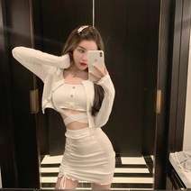 스커트투피스 흰색원피스 패셔니스타 레이스원피스 머