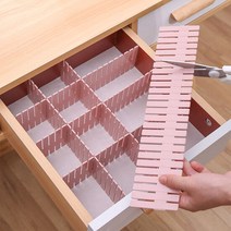 분리칸막이 4P 서랍 책상 화장대 속옷 양말 수납정리, 색상:화이트 4P 1개