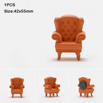 캐리어 소형 냉장고 미니 3d 가죽 소파 수지 냉장고 자석 스티커 주방 장식 diy 인형 소파 마그네틱 스티커 냉장고 스티커, 주황색