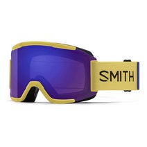 스미스 Smith Optics Squad 유니 스노우 겨울 고글 - 황동 컬러블록 크로마팝 에브리데이 바이올렛 미러, Brass Colorblock_ChromaPop Eve