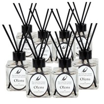 네이처 디퓨저 130ml X 8개 실내방향제, 4.블랙체리, 6.샌달우드머스크, 2.모두 화이트섬유스틱