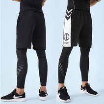 [러블리웨어] 남성 쿨링 스포츠 레깅스 + 반바지 1세트필라테스 요가 운동복 헬스 자전거 레깅스