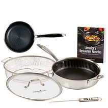 Copper Chef Titan Pan Try Ply Stainless Steel Non-Stick Frying Pans 5-Piece Cookware Set with Reci, 1