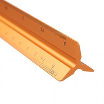 스케일자 브론즈 30cm 알루미늄 삼각자 저배율자 삼각눈금자 디자인용품 건축용자 제도자 삼각자 알루미늄스케일자 축척자 저배율자 도면 지도 스케일자