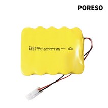 소방 예비전원 DC 24V 4x5 1300mAh PORESO 수신기 비상구 유도등 소방배터리 제이앤에스테크 포레소 LND 와우글로컴, 2타입 큰 콘넥터, 1개