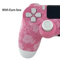 게임 컨트롤러 ps4 닌텐도컨트롤러 닌텐도스위치컨트롤러 엑스박스게임패드 프로 슬림 태블릿스팀 조이스틱용 소니 컨트롤러용 유로 박스 및 로고 블루투스 무선 패드 포함, 핑크 사쿠라