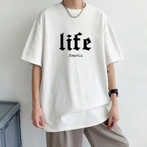 [당일출고] 라이프 오버핏 반팔티남녀공용 S~XL