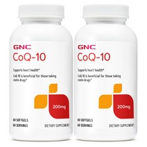 GNC CoQ-10 코엔자임큐텐 지앤씨 코엔자임 Q10 코큐텐 200mg 60소프트젤 x 2병 기획 세트