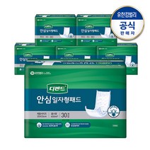 디펜드 안심 일자형패드 30매x6팩(1박스), 대형, 6팩