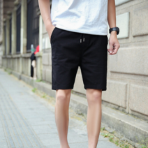 해결사기획 린넨 밴딩팬츠 슬림핏 4부 마약반바지