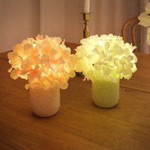 비아케이 스튜디오 몽실 수국팟 LED 무선 수유 취침 무드등 건전지형, 핑크