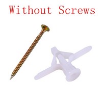 스크류앙카 플라스틱 토글 앵커 나사 없음 커튼 석고 보드 벽 파이프 플러그 항공기 볼트, 02 White 50 pcs