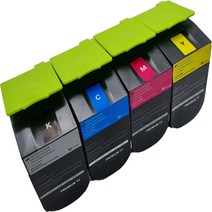 DCT 렉스마크 CX410dte 대용량 재생토너 검정 4000매/컬러 3000매(80C8HKE/CE/ME/YE), 1개, 4색