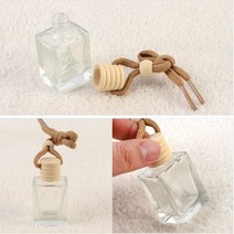 디퓨져 미니유리공병 사각10ml 향수 방향제 투명빈통 소형 작은 자동차 실내 매다는 카페 딧푸저 보관용기