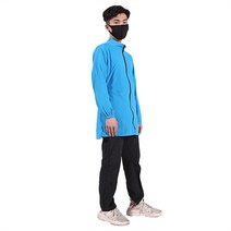 애견 미용사 가운 미용복 작업복 방수방정전안착모고양이개학교병원전용공복앞, 03 XL, 05 롱지퍼 블루 긴팔