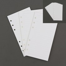 6공 유선 다이어리 속지 135매 A6 기자수첩 플래너제작 날짜형다이어리 데일리다이어리 회사다이어리 투명다이어