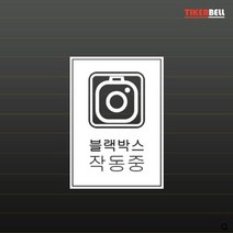 블랙박스 경고 데칼스티커 TKBL-02 경고스티커 기아 현대 쉐보레 쌍용, 옐로우