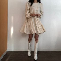 라니네 / 캉캉 훌 미니 블랙 아이보리 원피스